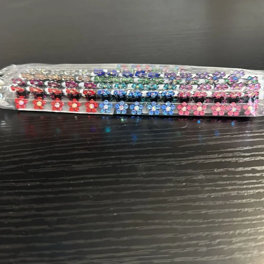 ANBALA Mini Claw Clips, 65pcs No-Slip Grip Jaw Clips Glitter Clips Rhinestone